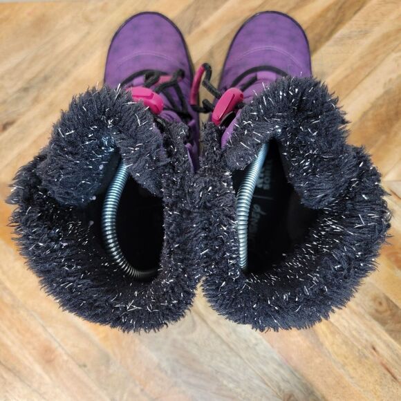 EUC Sorel Disney Youth Whitney Short Frozen 2 Boots In Purple Size 5 LY3669-594 - Picture 6 of 9